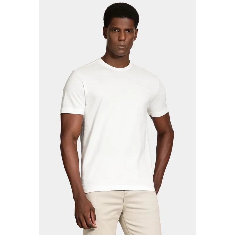 Camiseta Manga Curta Malha Quadrile Off White - G