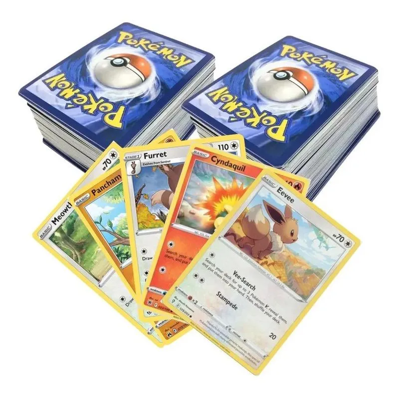2x Pokémon 50 Cartas + 5 Cartas Brilhantes Garantidas Copag