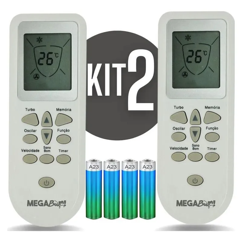 Kit 2 Controle Remoto Para Ar Condicionado Consul Split Bem