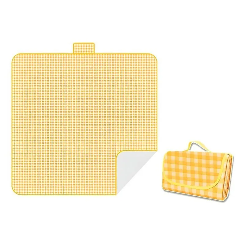 Tapete Praia Impermeável Grande 2x1.5m Piquenique - Amarelo