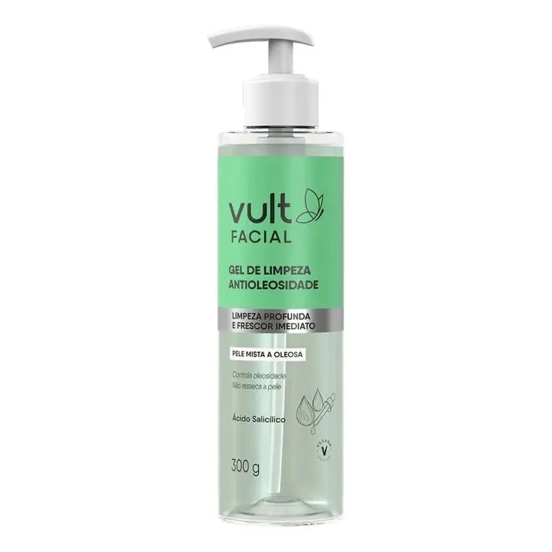 3x Gel De Limpeza Facial Antioleosidade Pele Oleosa Vult 300