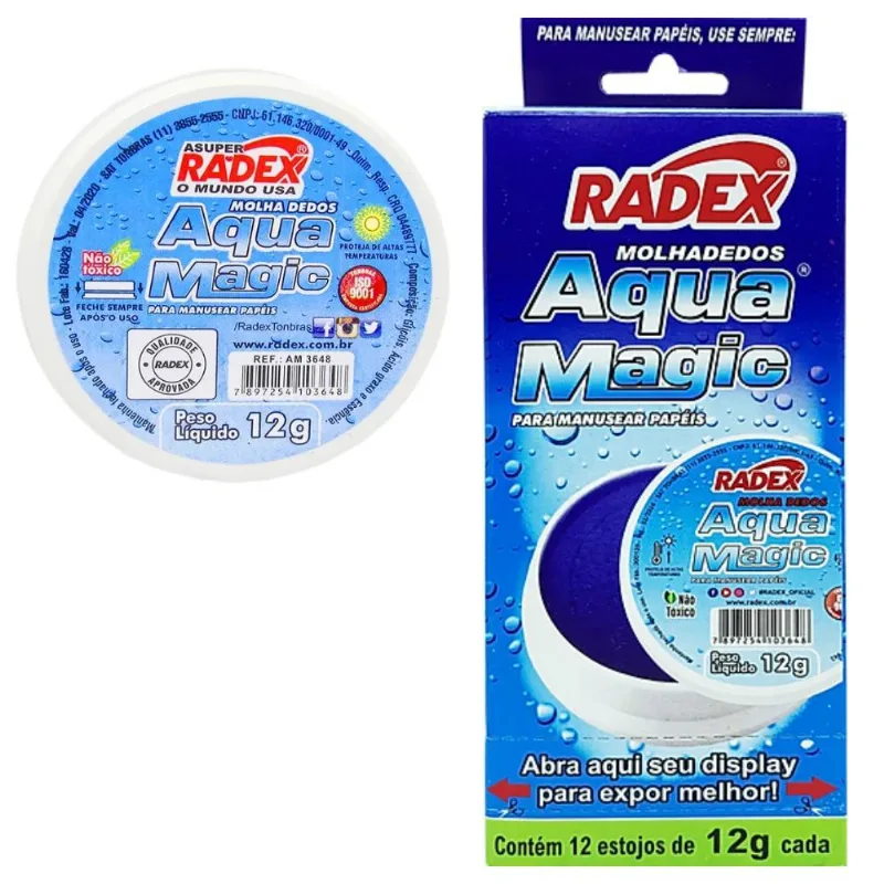 Molha Dedo Creme Radex Aqua Magic 12g Cx Com 12 A 2024
