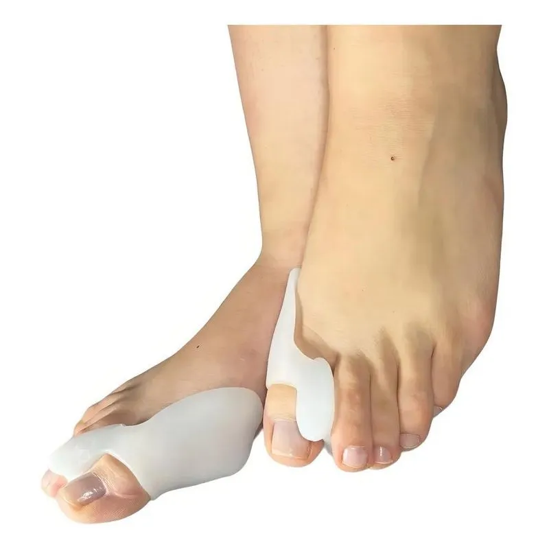 Par Corretor Protetor Dedão Joanete Silicone Halux Pés Cor B
