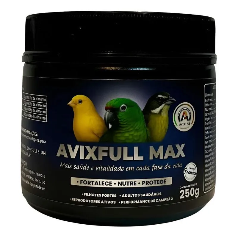 Avixfull Max Sulpemento Completo Para Pássaros 250gr
