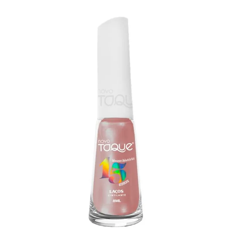 Esmalte Novo Toque Nossa História 15 Anos Laços Cintilante 8ml