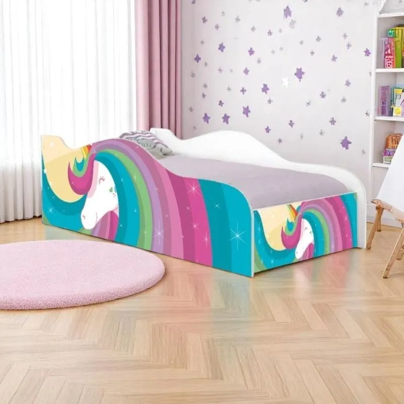 Cama Solteiro Glow Unicórnio Arco íris Solteiro