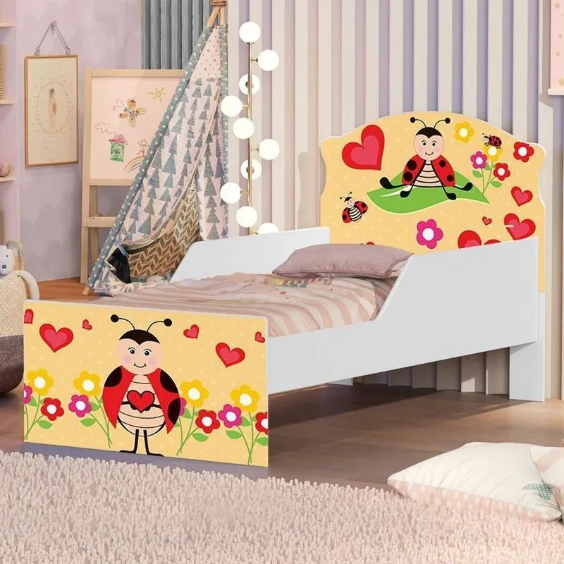 Mini Cama Joaninha Com Colchão