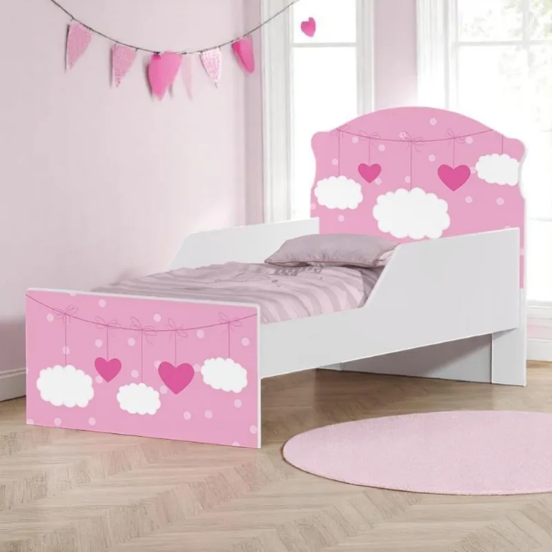 Cama Infantil Tick Nuvens Meninas Com Colchão