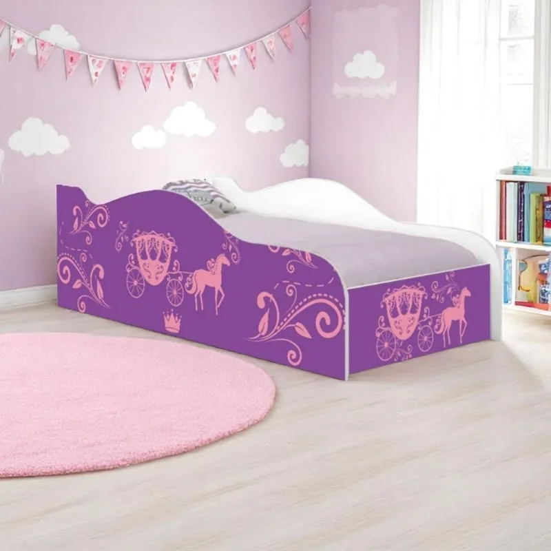 Cama Solteiro Glow Carruagem De Princesa Solteiro