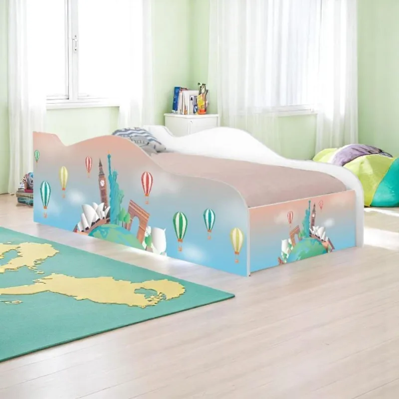 Cama Infantil Glow Volta Ao Mundo