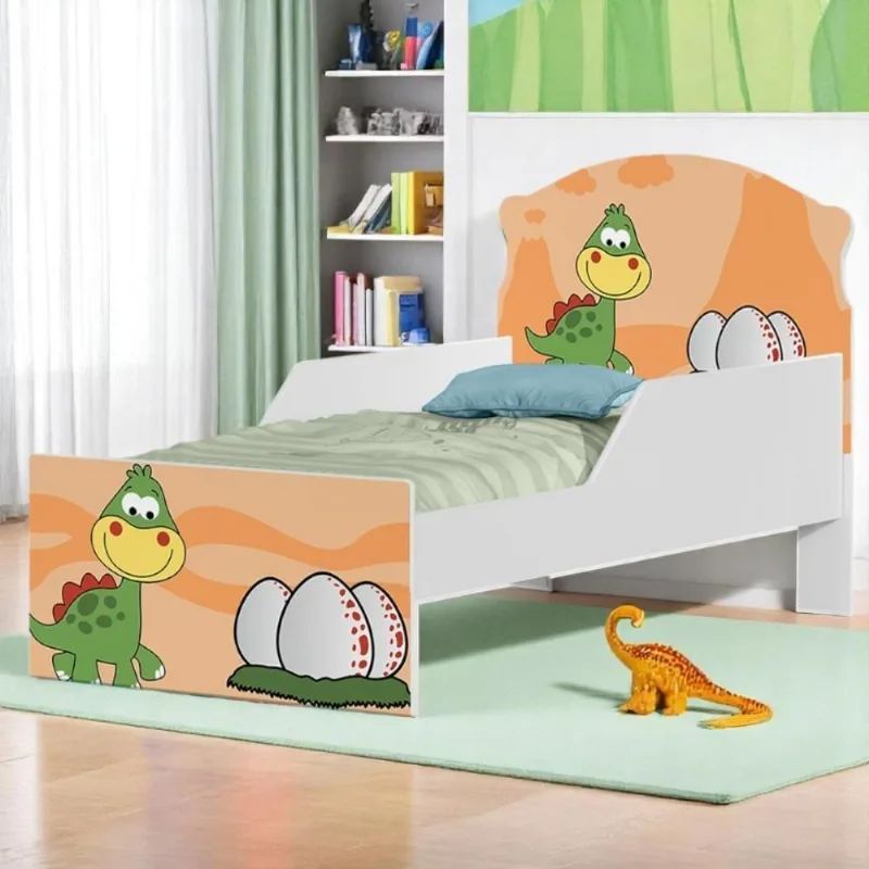 Cama Infantil Tick Dinossauro Bebê Com Colchão