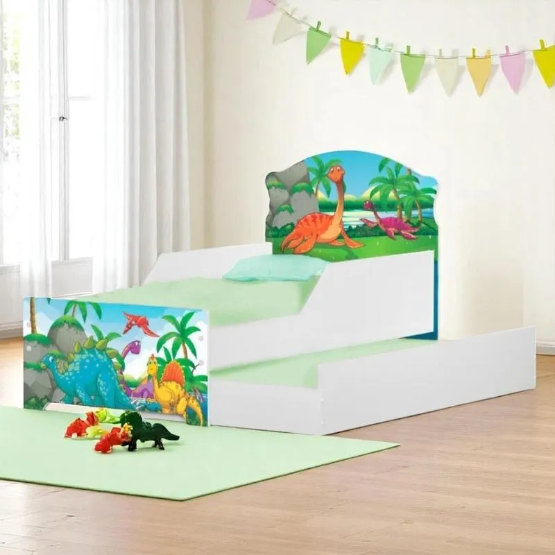 Bicama Infantil Uly Floresta Dinossauros MDF Branco Casah