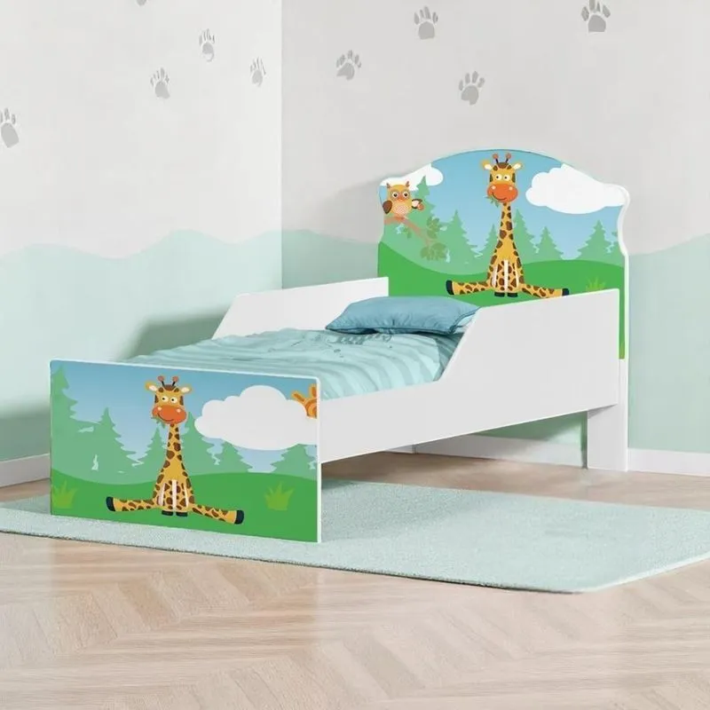 Mini Cama Girafa E Coruja Com Colchão