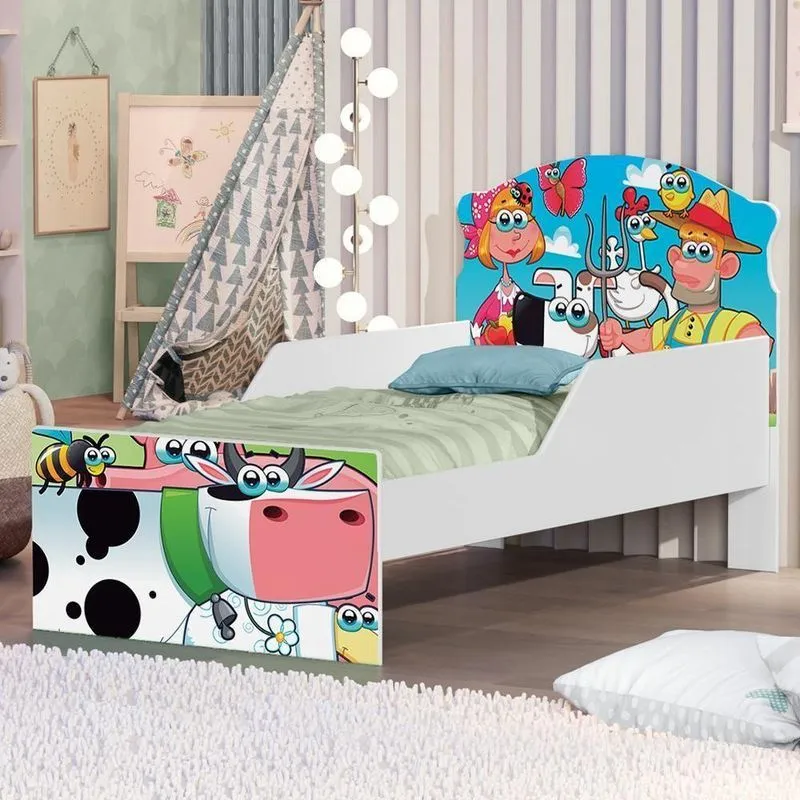 Mini Cama Fazendinha E Vaquinha Com Colchão