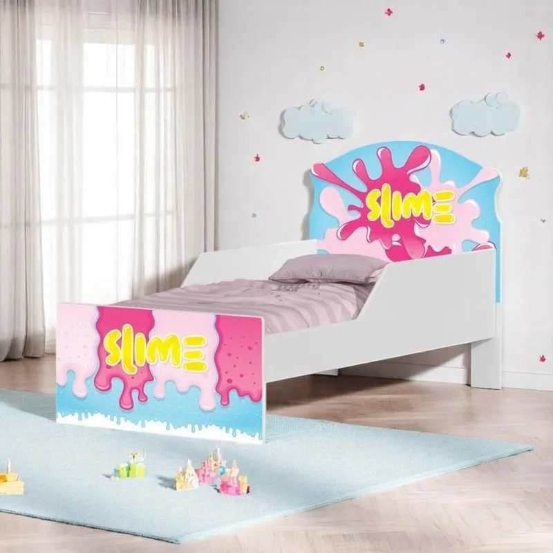 Cama Infantil Mini Cama Slime Rosa MDF Rosa Casah