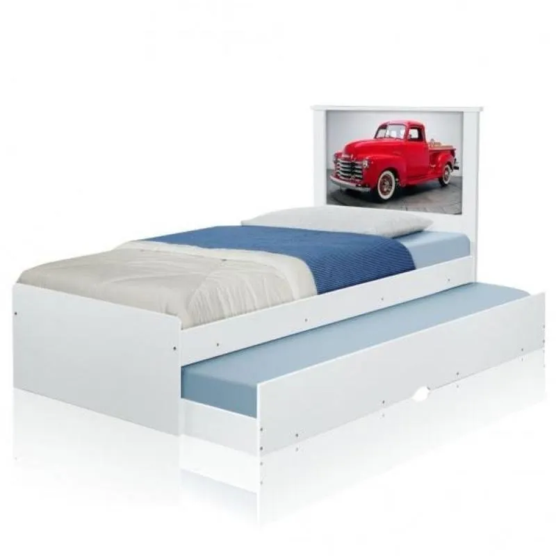 Cama Bibox Solteiro Carro Classic Red