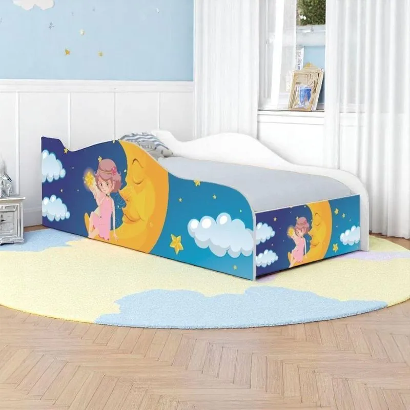 Cama Solteiro Infantil Fadinhas Encantadas Madeira Branco Mobili