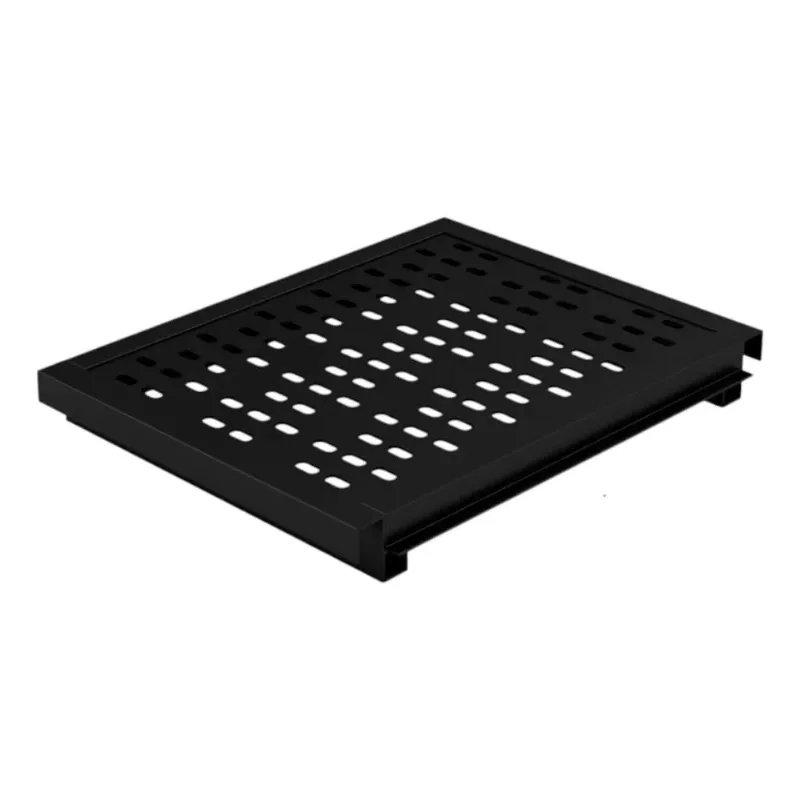 Ralo de Piso Linear 15x15 Alumínio Anodizado Preto Casah