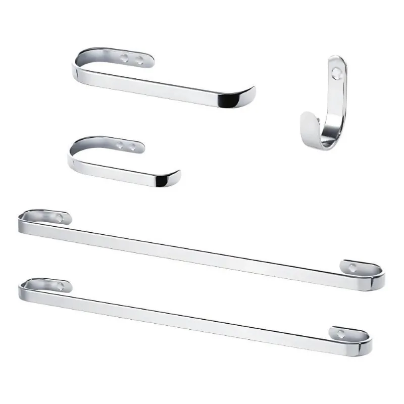 Suporte Kit de Banheiro 5 Peças Conjunto Completo Inox Casah