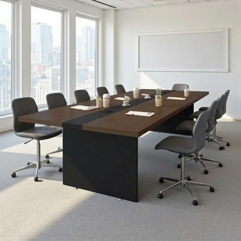 Mesa De Reunião Executiva Premium 3,60m 8 Pessoas Freijó