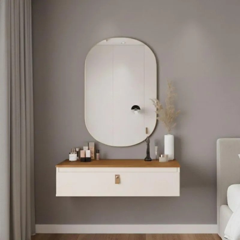 Penteadeira Suspensa Camarim Quarto Off White Nature