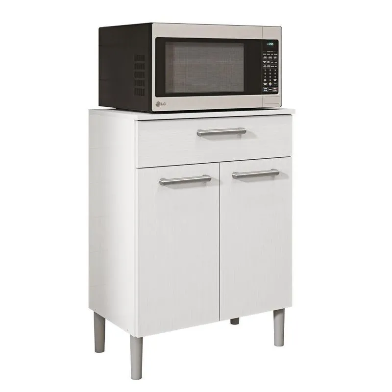Balcão Para Cozinha Balcão Cozinha Micro-ondas 2 Portas 1 Gaveta 60,8cm Branco Kit's Paraná