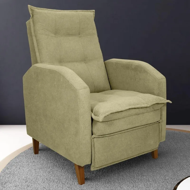 Poltrona Reclinável Seul Boucle Conforto Espuma D23 e D20 Matrix