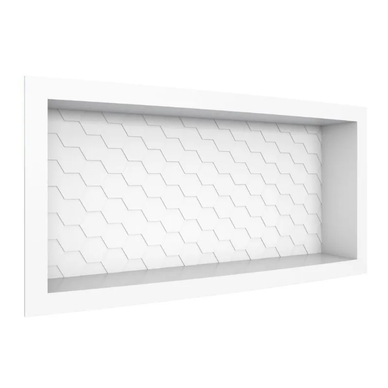 Nicho para Banheiro em Plástico Injetádo Termoplástico Injetado Branco Casah 60CM