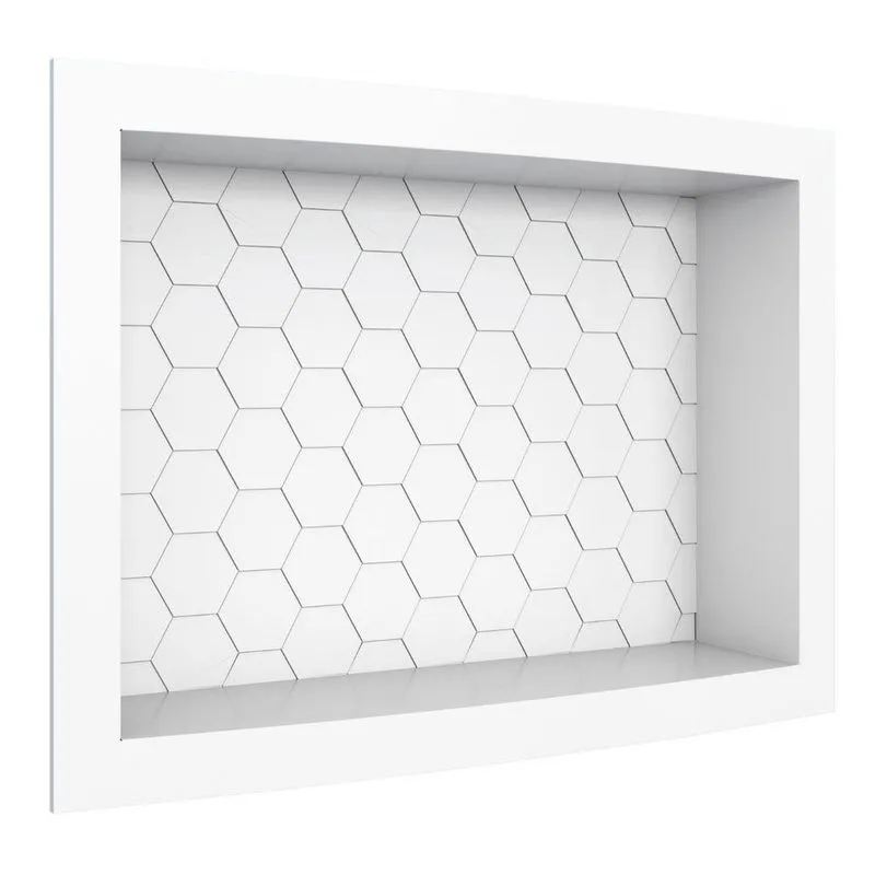 Nicho Para Banheiro Em Plástico Injetado Termoplástico Branco Casah 40cm 27cm