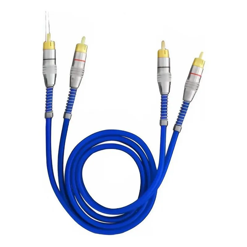 10x Cabo Rca Tech One 1 Metro Dupla Blindagem Cobre Blindad