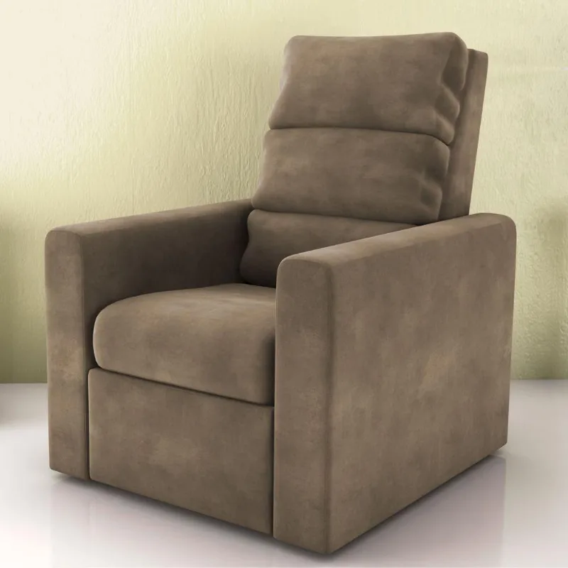 Poltrona Reclinável Gran Siena com Reclinação Manual Veludo Espuma D23 Marrom Matrix