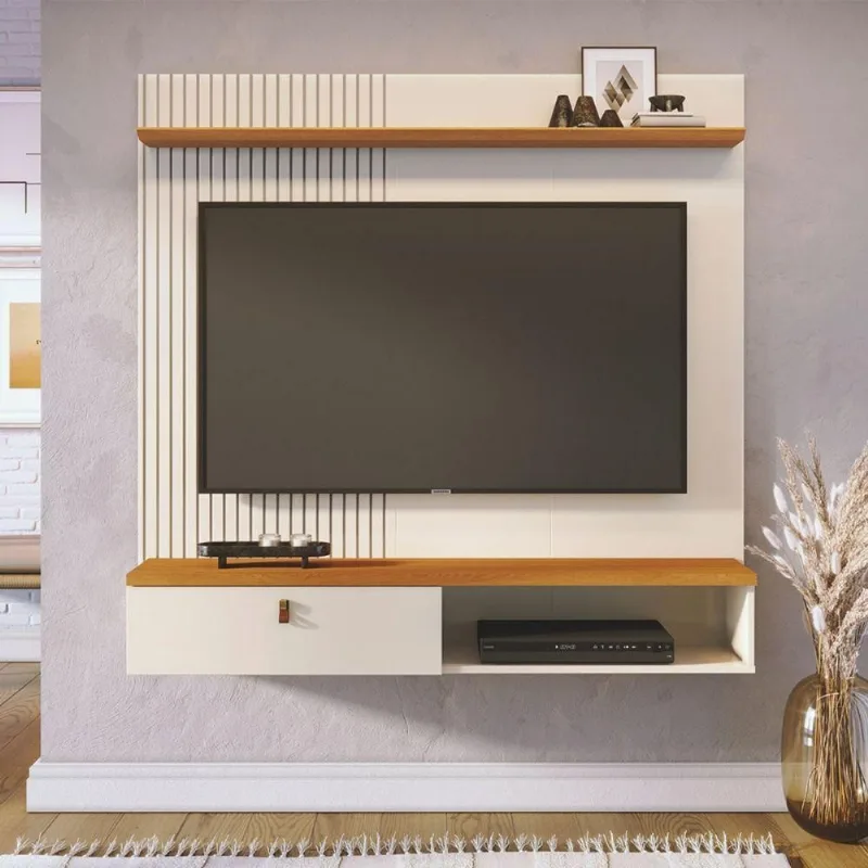Rack Suspenso Home Gael para TV 55 Polegadas 141CM Cinamomo Off White Casah