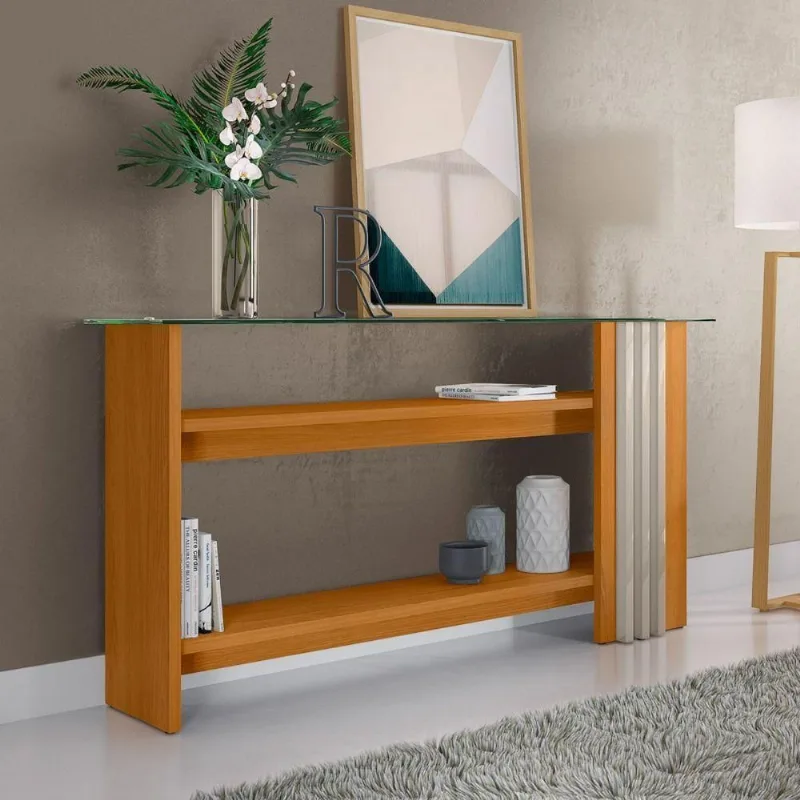 Conjunto de Aparador e Mesa de Centro Sirius Cinamomo Off White MDP Casah