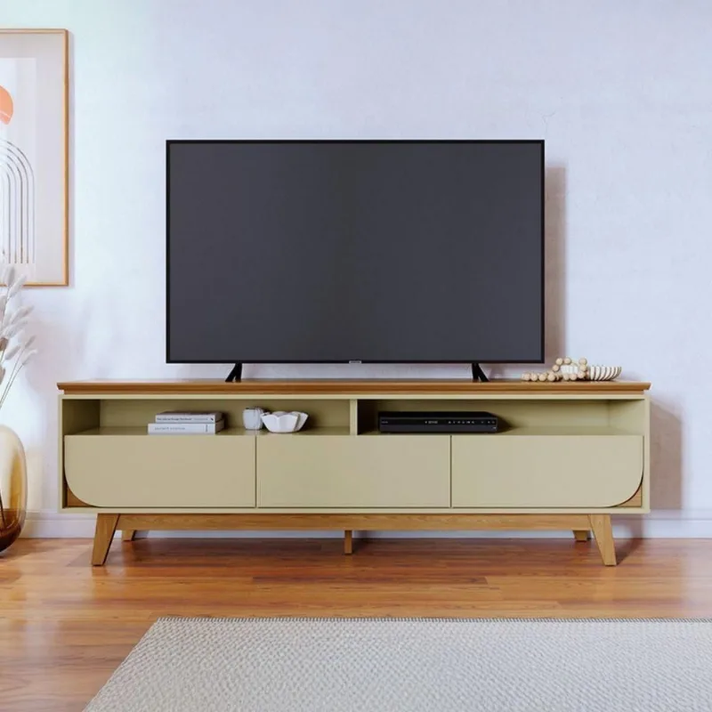 Rack Bancada para Tv Artemis 75 Polegadas 200CM MDP Cumaru Opala Casah