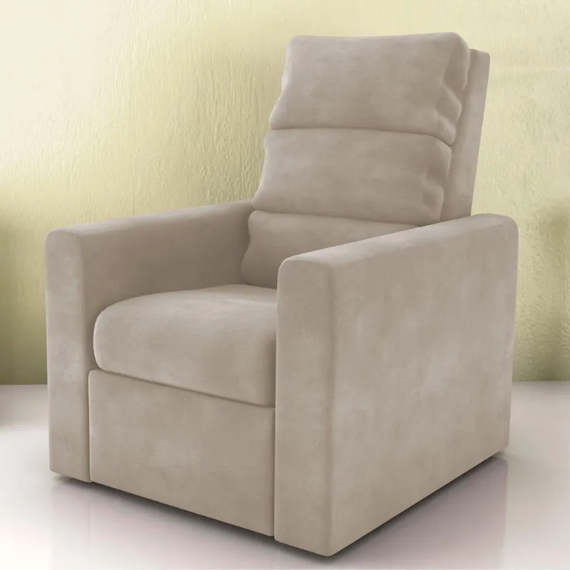 Poltrona Reclinável Valência Veludo Assento D23 Cappuccino Matrix