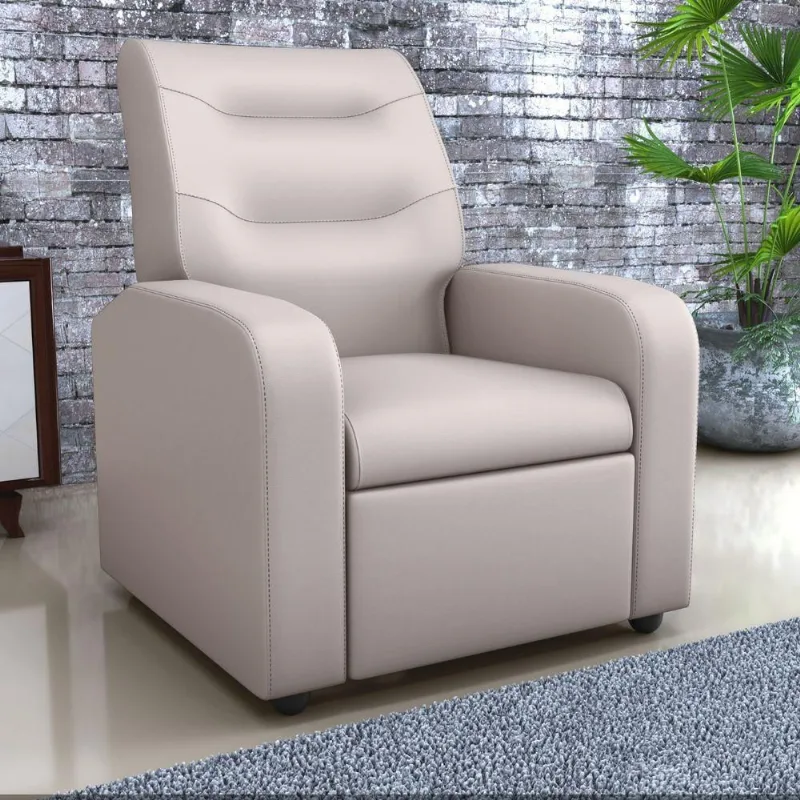 Poltrona Renoir Reclinável Corino Espuma D23 Assento Bege Matrix