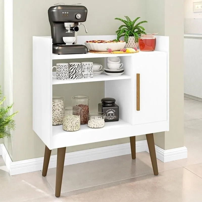 Bancada Aparador Para Café Tokyo 1 Porta MDP 70cm Branco