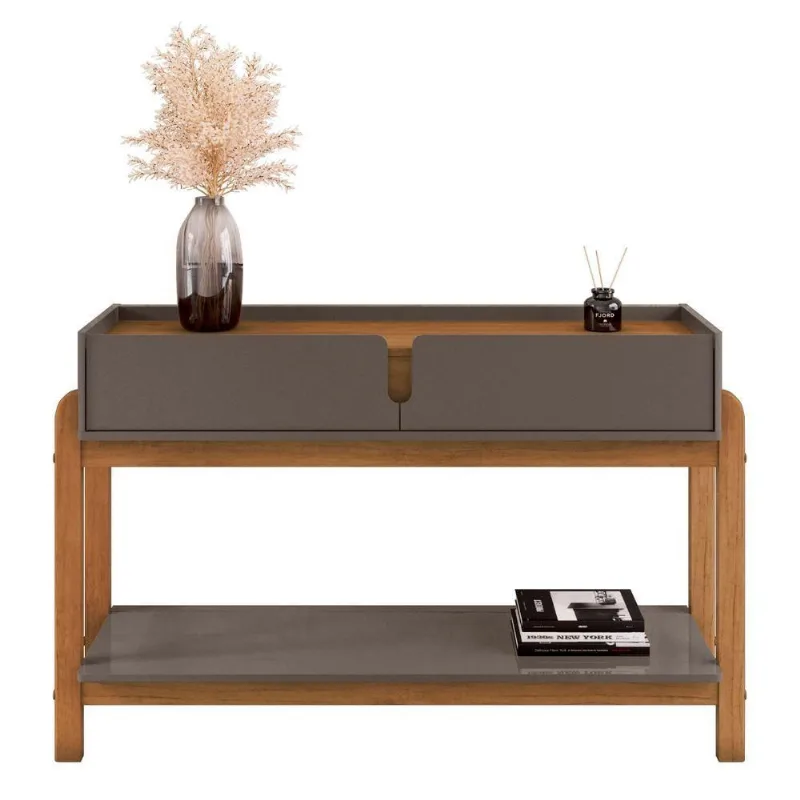Aparador Otto Retrô 2 Gavetas MDP MDF 130,1CM Cinza Casa D Móveis