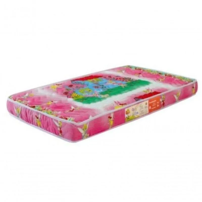 Colchão de Berço Helita Plastificado Espuma D18 Fadas Rosa Casah 70CM Único