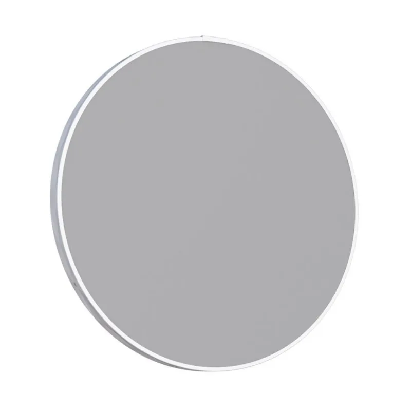 Espelheira Órion Redonda 50cm Moldura Aço Para Branco Casah