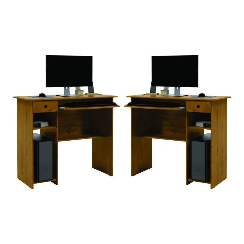 Mesa para Computador Conjunto Zion Afrodite 1 Gaveta MDF-MDP 65CM Freijó
