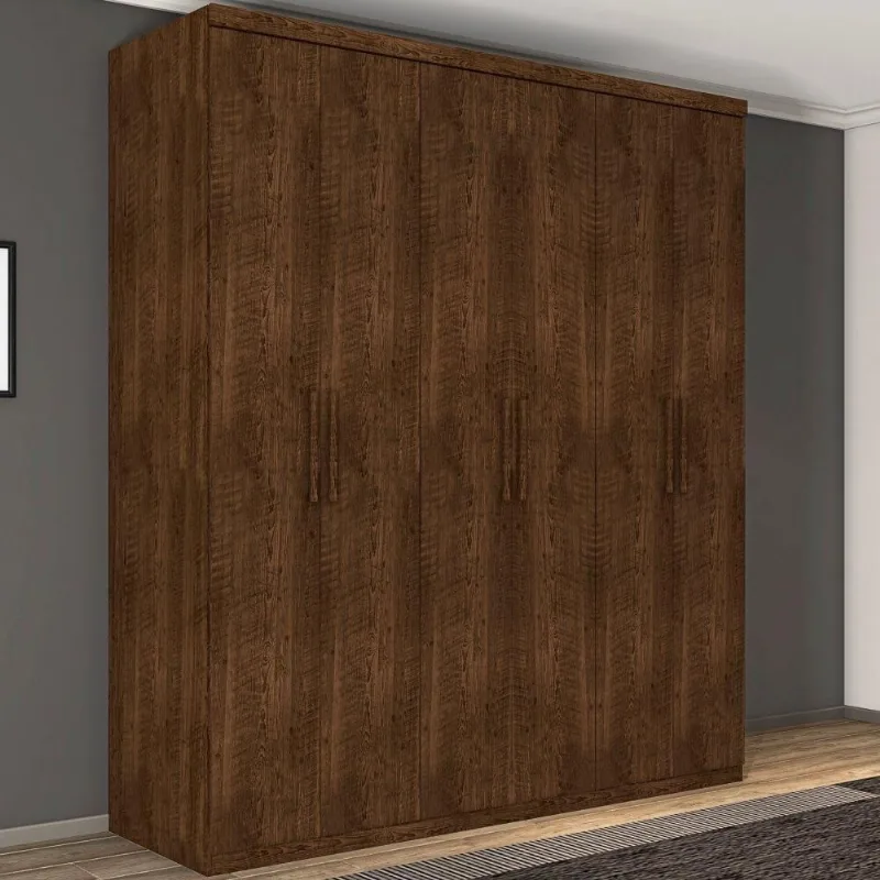 Guarda Roupa Casal Gaia 6 Portas de Bater 3 Gavetas Malbec Framar