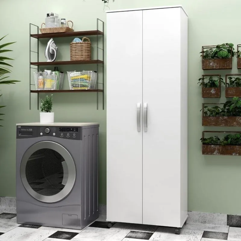 Estante Multiuso Rio 4 Prateleiras 4 Nichos MDF MDP Branco Casah