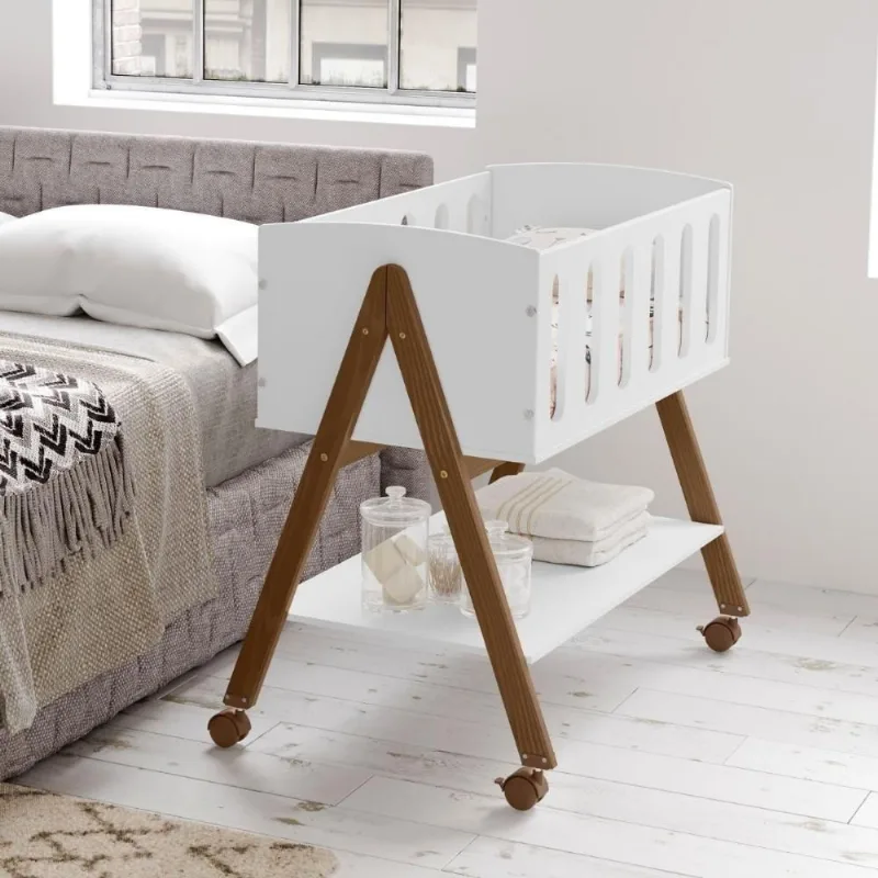 Mini Berço Sissi Matic 61360 MDF Colchão Incluso Branco Casah