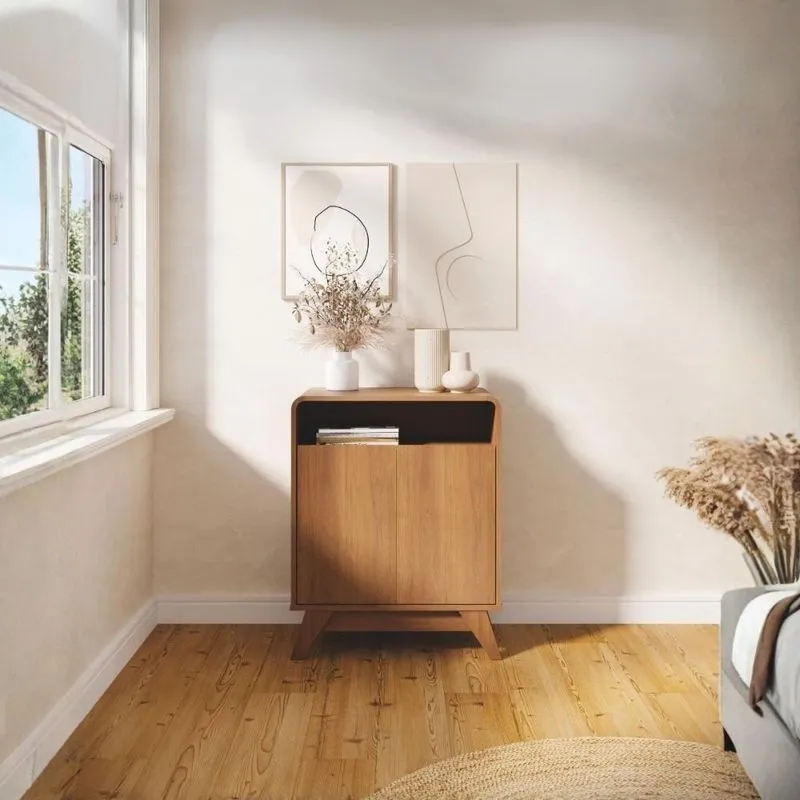 Bancada Nature Moderno 2 Portas 1 Gaveta MDP 64cm Amadeirado Casah