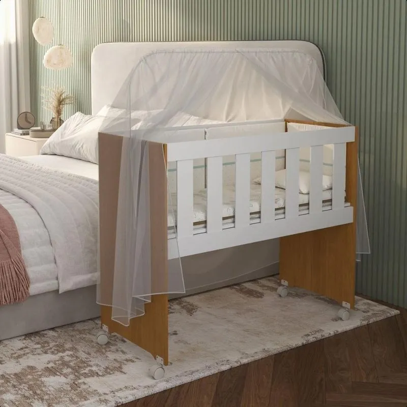 Mini Berço Moisés Multifuncional Rubi MDF Branco Mais de Casa