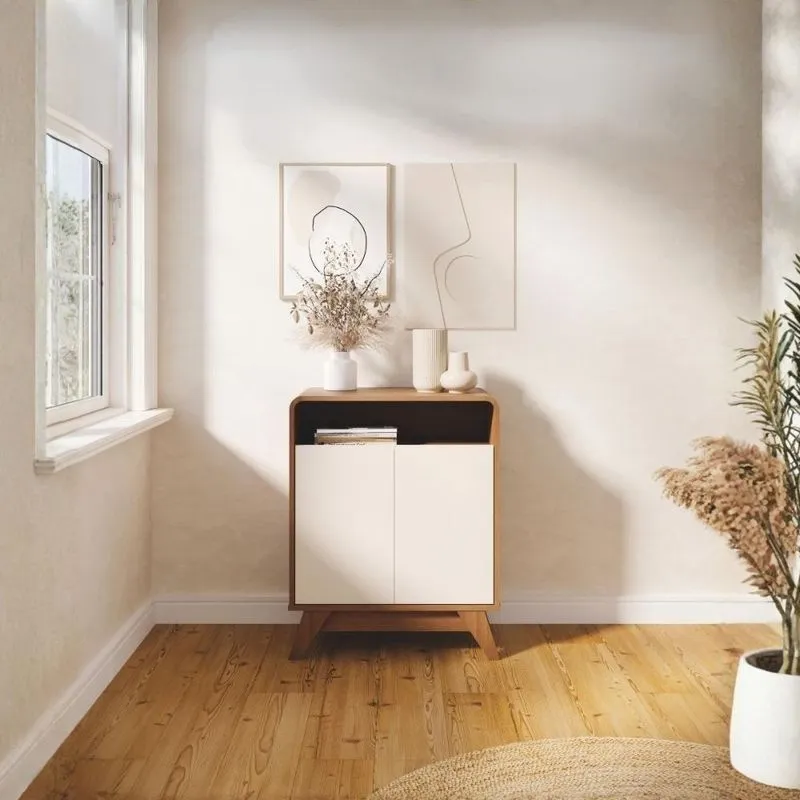 Bancada Nature Moderno 2 Portas 1 Gaveta MDP 160cm Amadeirado Mais De Casa