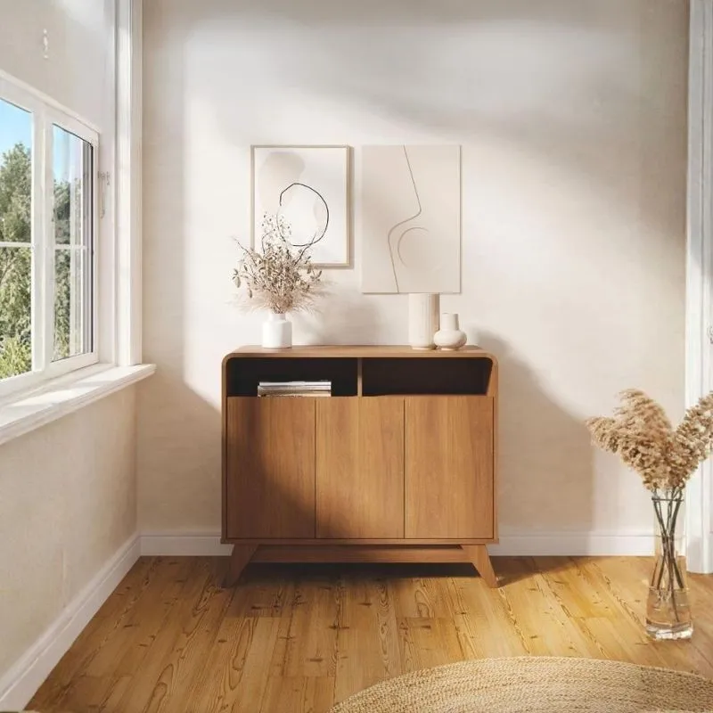 Bancada Nature Moderno 3 Portas 1 Gaveta MDF 95cm Mais De Casa