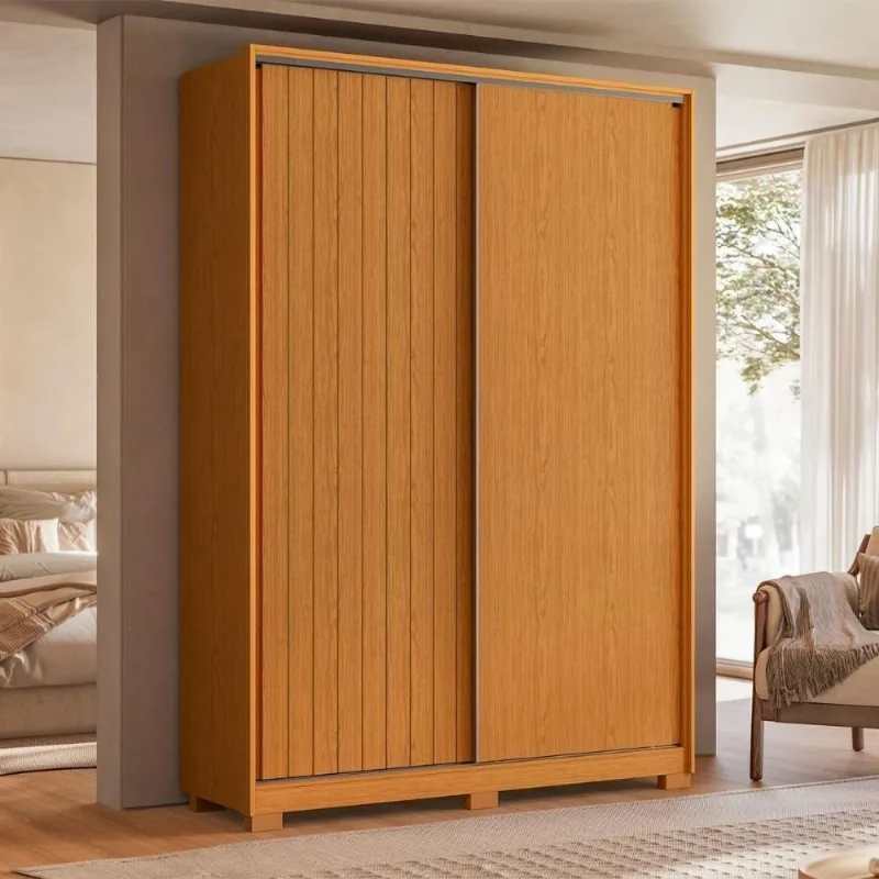 Guarda Roupa Flex Style 3 Gavetas 4 Prateleiras 160CM Cinamomo e Off White Casah