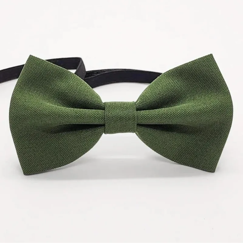 Gravata Borboleta Social Oxford Fosco Com Envio Verde Oliva